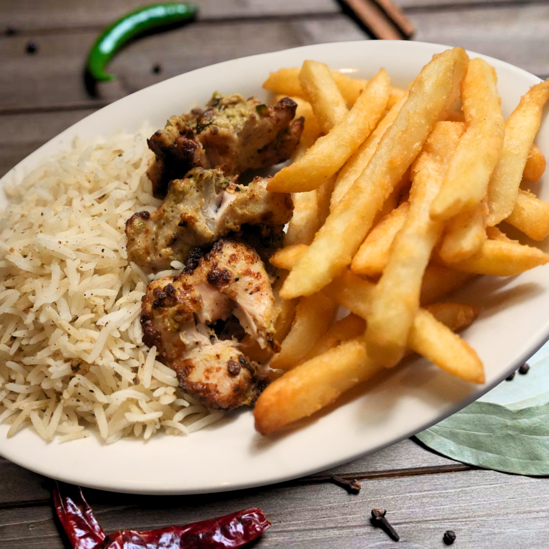 Malai Boti with Rice/Fries - Karahi Point