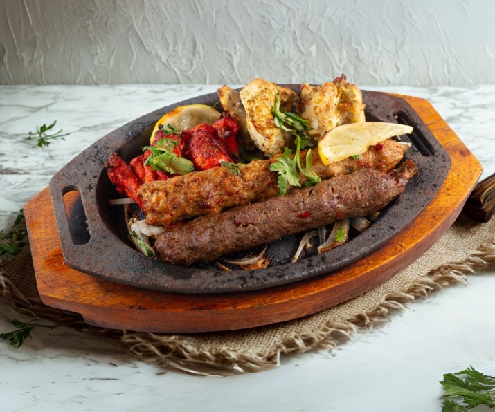 Karahi Point BBQ Beef Platter – beef kababs and bihari kabab with smoky authentic flavor
