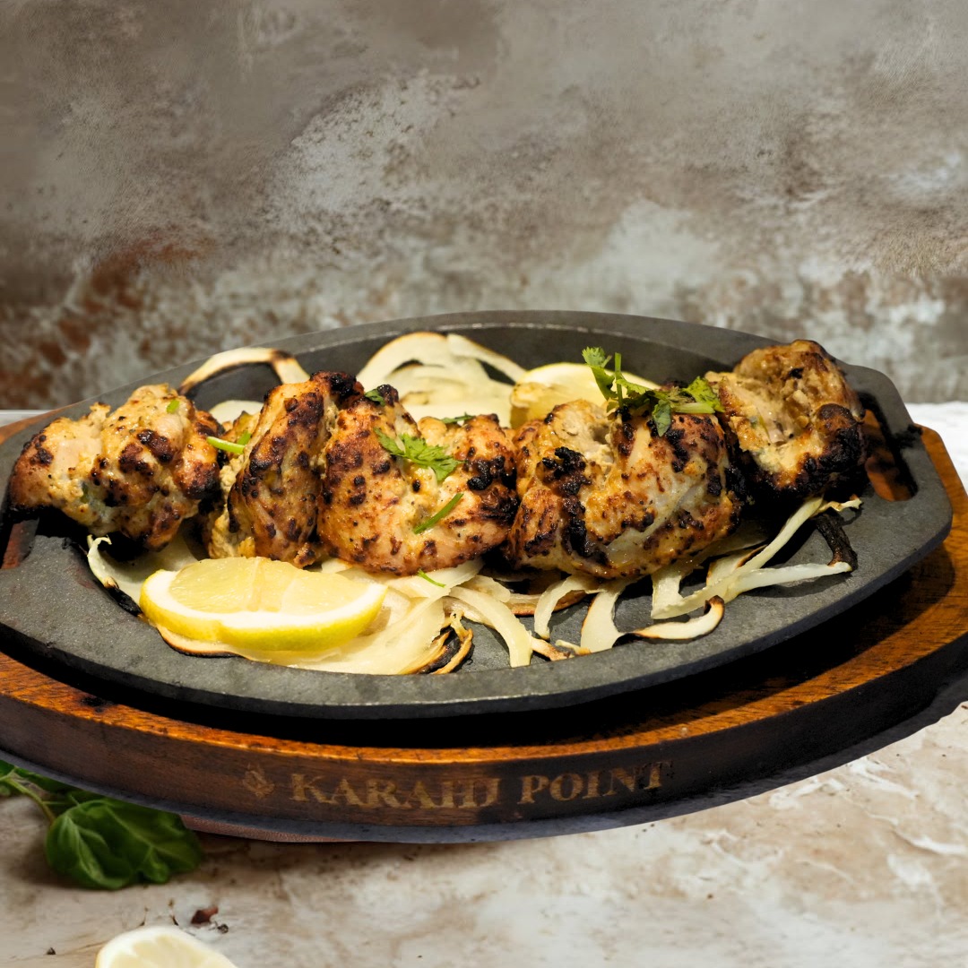 Karahi Point Chicken Malai Boti – creamy tender chicken marinated in spices and grilled smoky