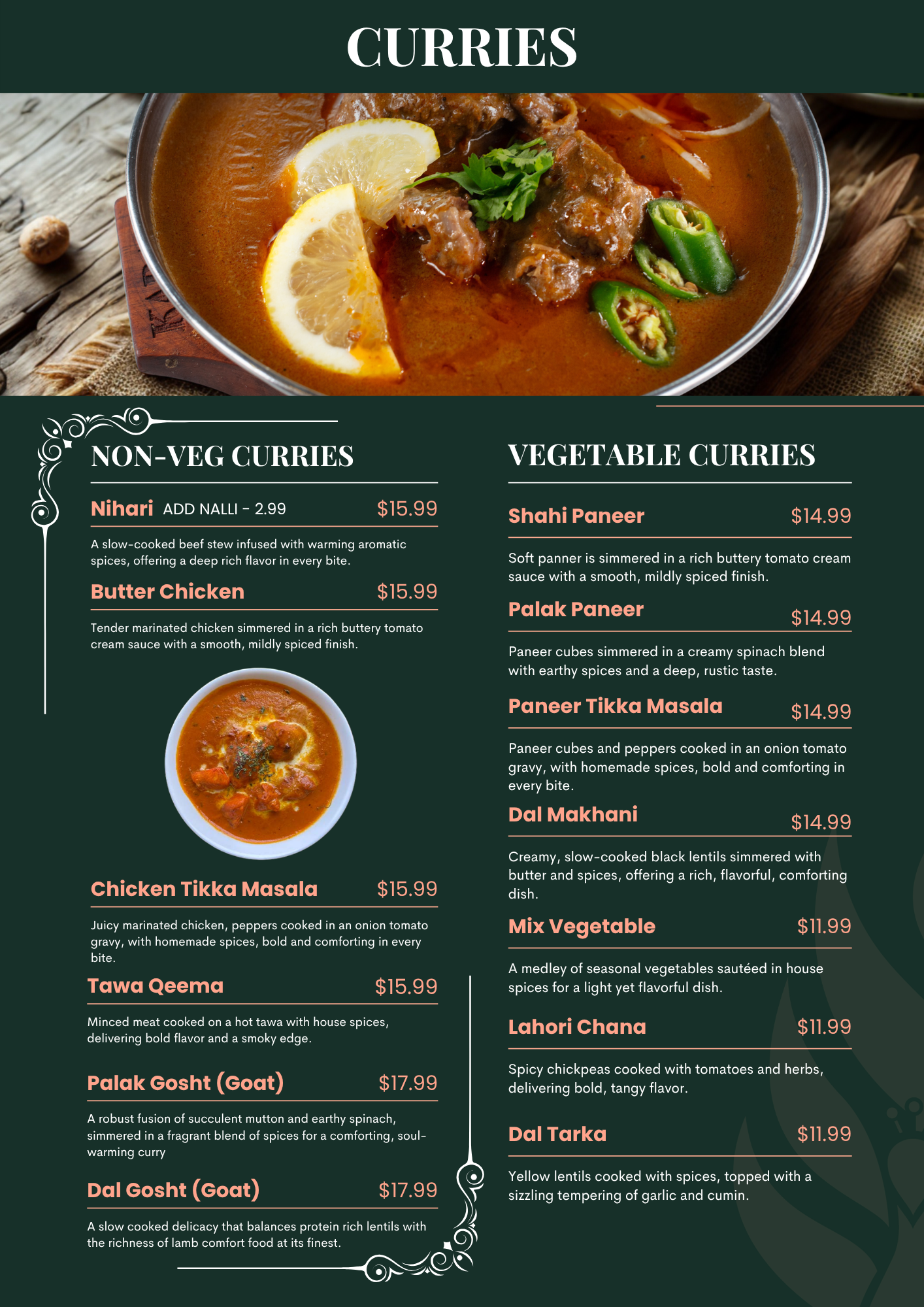 Karahi point houston regular dine in menu 2026 march